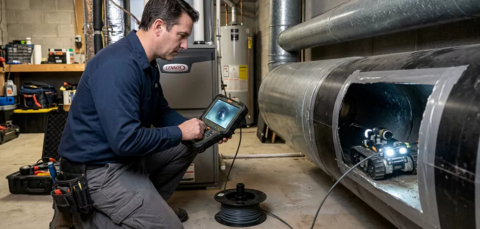 Robotic Duct Inspection in Cherry Hill Township, NJ