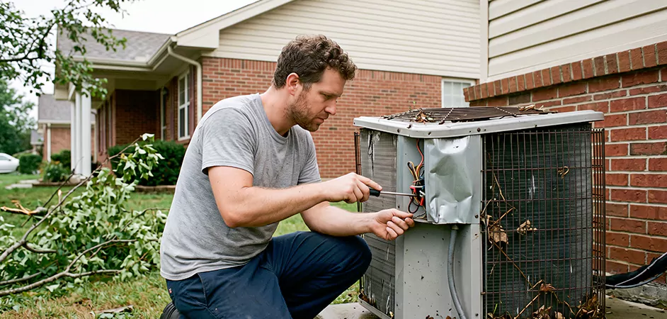 Storm Damage HVAC Restoration in Cherry Hill Township